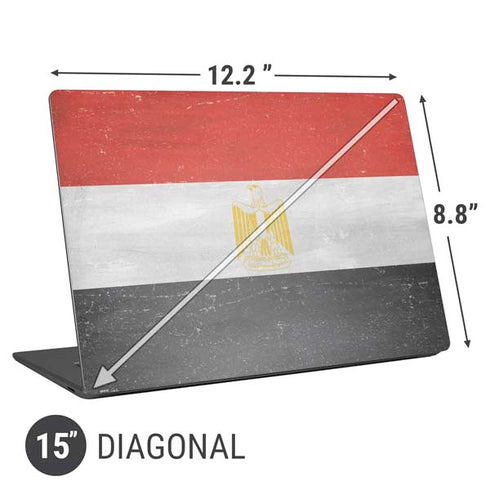Egyptian Flag Distressed Universal Laptop 15in (12.2 x 8.8in) Skin